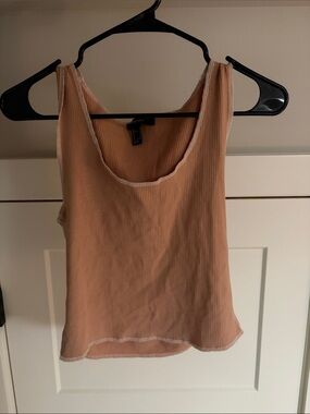 Forever 21 Peach Ribbed Tank Top